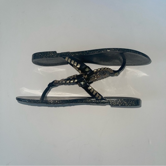 Jack Rogers Georgia Glittery Jelly Thong  Sandals - New In Box - Picture 9 of 17